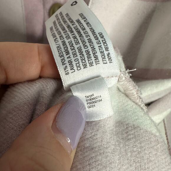 A New Day Women's Pink +‎ White Belted Waist Buttoned Checkered Shacket Size S - Picture 6 of 7